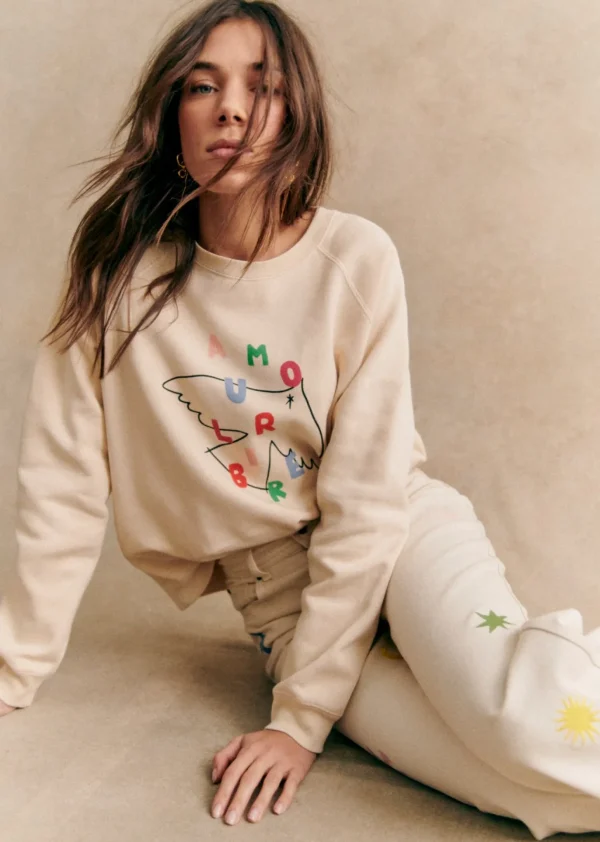Amour Libre Oiseau Sweatshirt - Sézane X Pangea