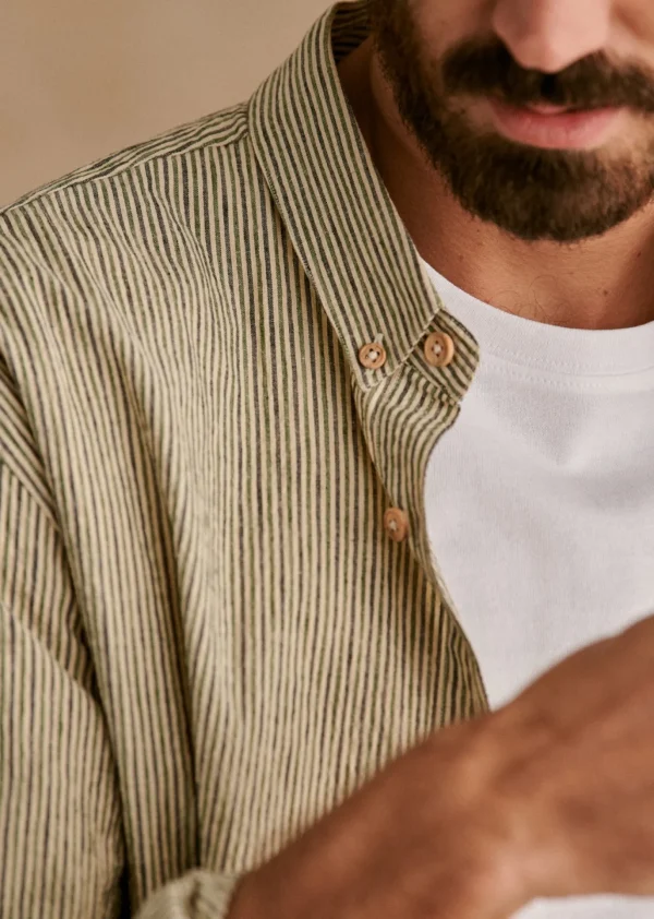 Coton Linen Seersucker Charlie Shirt